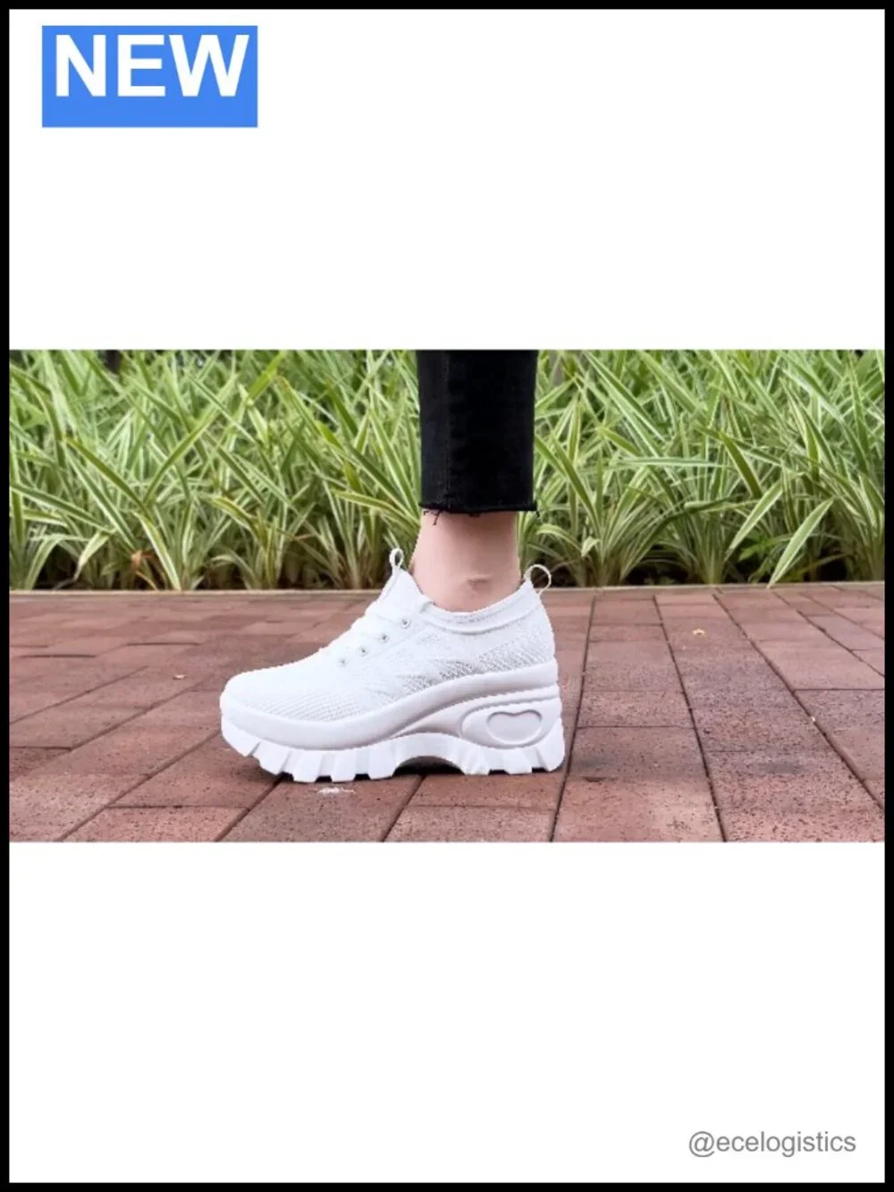 Chunky Platform Wedge Walking Sneakers Breathable Knit Orthopedic Lace-Up
